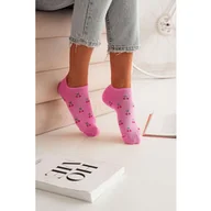 Skarpetki damskie - Stopki damskie różowe w uroczy wzór małych wisienek Milena - miniaturka - grafika 1