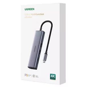 Adapter Hub UGREEN, USB_C do 2x USB 3.0, HDMI, RJ45, SD/TF - Huby USB - miniaturka - grafika 2