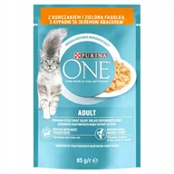 Mokra karma dla kotów - Mokra karma dla kota Purina ONE ADULT z kurczakiem z zieloną fasolką 85g - miniaturka - grafika 1