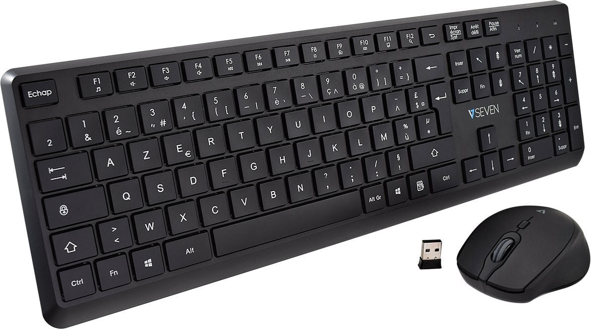 V7 PRO WIRELESS KEYBOARD MOUSE FR CKW350FR
