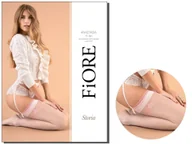 Skarpetki damskie - Pończochy ślubne ANASTASIA 15 DEN z różową koronką 5 White - miniaturka - grafika 1