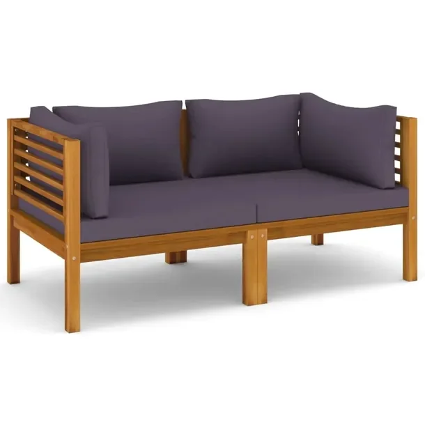 Zestaw Mebli Ogrodowych z Drewna Akacjowego, 69x69x62,5 cm, Ciemnoszary