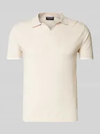 Koszulki męskie - Koszulka polo o kroju slim fit z dekoltem w serek - miniaturka - grafika 1