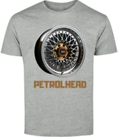 Koszulki męskie - T-SHIRT MĘSKI MOTORYZACYJNA BBS BMW MERCEDES KOSZULKA SZARA R-L A349 - miniaturka - grafika 1