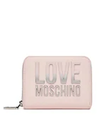 Portfele - LOVE MOSCHINO Duży Portfel Damski JC5732PP0MKD0601 Różowy - miniaturka - grafika 1