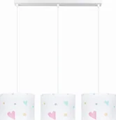 Lampy sufitowe - Solar Lampa wisząca do pokoju dziecięcego 3płomienna pastelowe serca - miniaturka - grafika 1