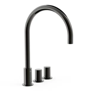 Bateria umywalkowa 3-otworowa Tres Study czarny 06110501KM - Baterie umywalkowe - miniaturka - grafika 1