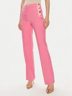 Spodnie damskie - Fracomina Spodnie materiałowe FQ24SV3001W42901 Różowy Slim Fit - miniaturka - grafika 1