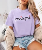 Koszulki i topy damskie - Fiołkowa Koszulka dla przyjaciółki z nadrukiem psiapsi - miniaturka - grafika 1