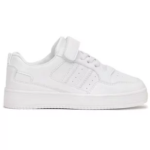 Buty Dziecięce Skórzane Białe Na Rzepy Sneakersy Trampki Wygodne Lekkie Modne Stylowe 32 - Buty dla dziewczynek - miniaturka - grafika 1