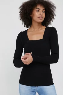 Swetry damskie - Calvin Klein sweter damski kolor czarny lekki - grafika 1