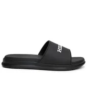 Klapki i japonki męskie - Klapki Tommy Hilfiger Dual Density Hilfiger Pool FM0FM05430-BDS - czarne - miniaturka - grafika 1