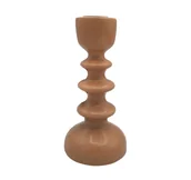 Świeczniki - Świecznik stołowy nowoczesny ceramiczny pomarańczowy - miniaturka - grafika 1