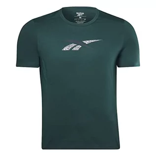 Koszulki męskie - Reebok TS Speedwick GR Athlete T Koszulka męska, Jodła zielone, S - grafika 1
