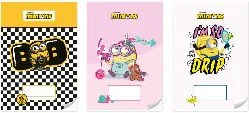 Zeszyt A4 32K. Trzy Linie Kolorowe Minionki 1Szt.Mix