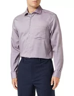 Koszule męskie - Seidensticker Męska koszula biznesowa - Regular Fit - łatwa do prasowania - kołnierz Kent - długi rękaw - 100% bawełna, ciemnoczerwony, 42 - miniaturka - grafika 1