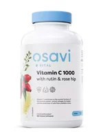 Witaminy i minerały - Osavi Witamina C z rutyną i dziką różą, 1000 mg Witamina C z rutyną i dziką różą, 180 kapsułek wegańskich - miniaturka - grafika 1