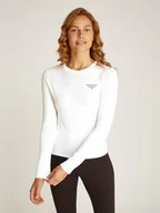 Koszulki i topy damskie - TOMMY JEANS Koszulka w kolorze białym - miniaturka - grafika 1