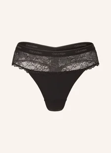 Calvin Klein Stringi Modern Lace schwarz - Majtki damskie - miniaturka - grafika 1