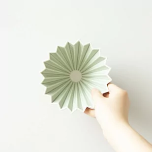 ORIGAMI Ceramiczny Origami Dripper S Zielony matowy 99311440 - Zaparzacze i kawiarki - miniaturka - grafika 3