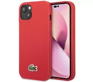 Lacoste LCHMP15SPVCR Hardcase Iconic Petit Pique MagSafe do iPhone 15 Czerwony - Etui i futerały do telefonów - miniaturka - grafika 1