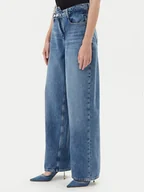 Spodnie damskie - Guess Jeansy W5YA2G D5QKB Niebieski Wide Leg - miniaturka - grafika 1