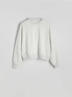 Reserved - Bawełniana bluza - jasnoszary - Bluzy damskie - miniaturka - grafika 1