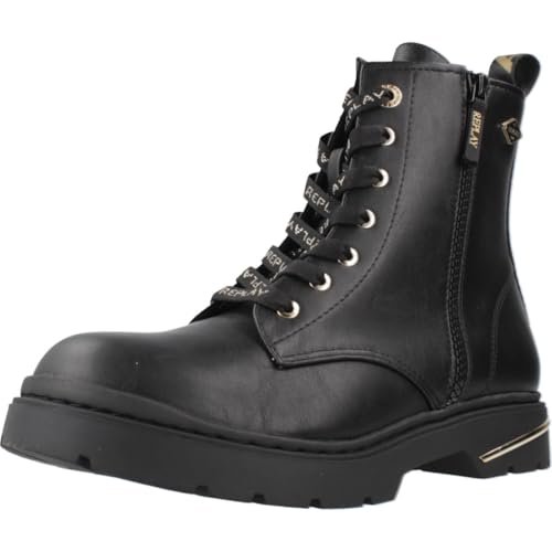 REPLAY GBL17 modne kozaki, 006 Black Gold, 34 EU, 006 czarne złoto, 34 EU