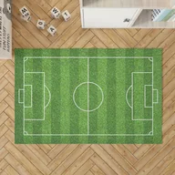 Dywany dla dzieci - Winylowy dywan dziecięcy football 100x150 cm - antypoślizgowy dywanik PVC do pokoju dziecięcego, ognioodporny i zmywalny - miniaturka - grafika 1