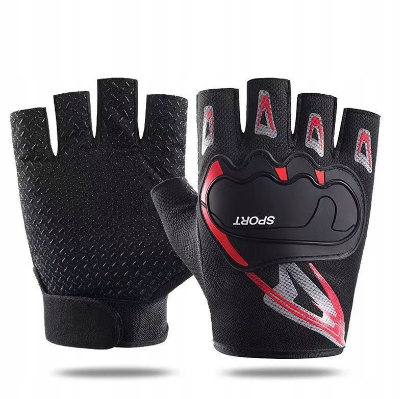 RĘKAWICZKI ROWEROWE BEZ PALCÓW SPORT L WYGODNE SPORTOWE ANTYPOŚLIZGOWE