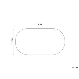 Dywan owalny jutowy 160 x 230 cm beżowy DEMIRCI - Dywany - miniaturka - grafika 6