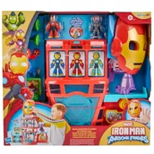Figurki dla dzieci - Iron Man Awesome Friends Baza Superbohaterów Quarters Światło dźwięk Hasbro - miniaturka - grafika 1
