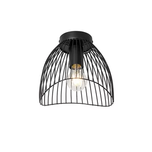 QAZQA Designerska lampa sufitowa czarna 20 cm - Pua - Oprawy, klosze i abażury - miniaturka - grafika 1