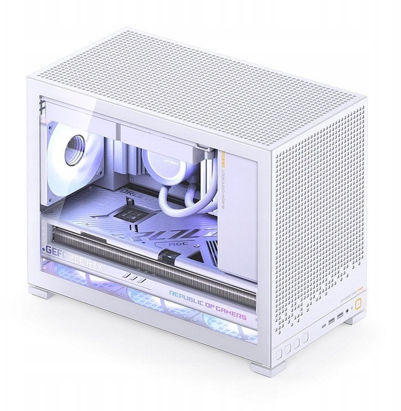 Jonsbo D32 PRO White PC-Gehuse, Mini-Gehuse, mATX, Tempered Glass - wei