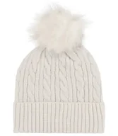 Czapki i chusty sportowe męskie - Ciepła czapka damska z pomponem jesienna zimowa jednokolorowa - miniaturka - grafika 1