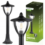 Lampy ogrodowe - Lampa Ogrodowa Zewnętrzna Stojąca LATARNIA SŁUPEK 60cm LED E27 CZARNA IP44 - miniaturka - grafika 1