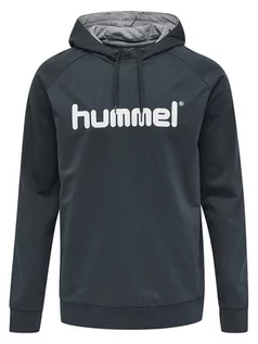 Bluzy sportowe męskie - Hummel Bluza "Logo" w kolorze antracytowym - grafika 1