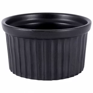 Miseczka do zapiekania ceramiczna czarna 9,5 cm 190 ml kod: O-139335 + Sprawdź na SuperWnetrze.pl - Naczynia żaroodporne - miniaturka - grafika 1