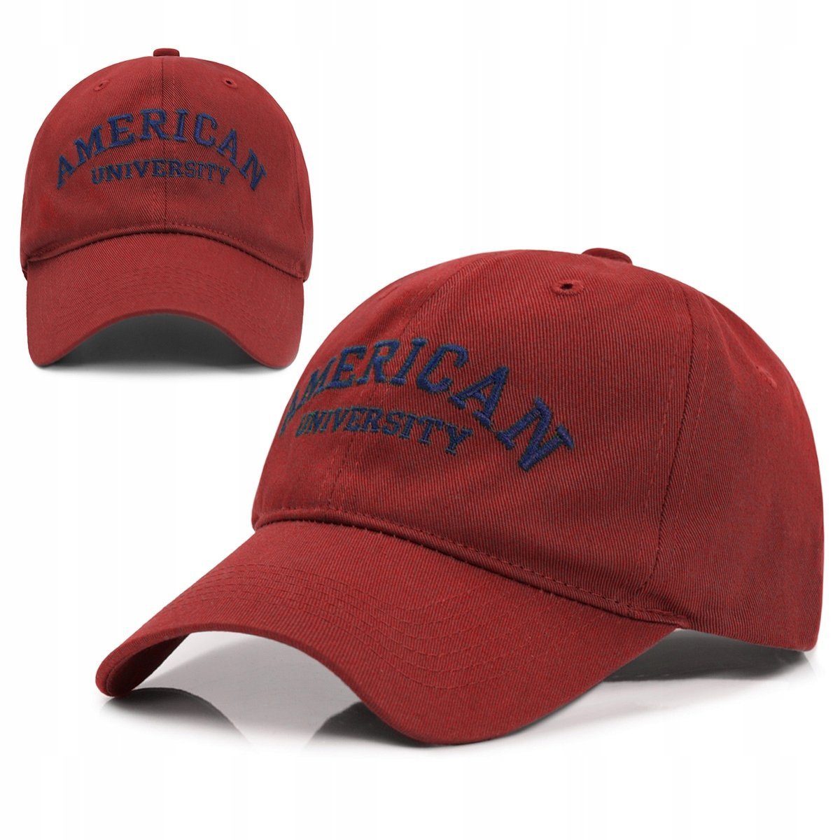 Czapka z daszkiem bejsbolówka AMERICAN bawełniana CZERWONA Pako Jeans
