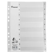 Segregatory - Titanum Przekładka numeryczna A4 szary 10 (IN10) - miniaturka - grafika 1