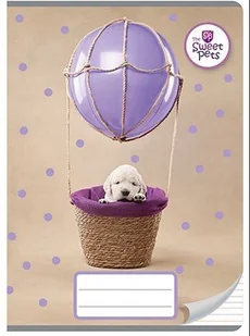 Zeszyt A5 16K. Kolorowe Trzy Linie The Sweet Pets Kot / Pies - Zeszyty szkolne - miniaturka - grafika 1
