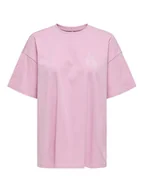 Koszulki i topy damskie - ONLY T-Shirt Vivvi 15346761 Różowy Regular Fit - miniaturka - grafika 1