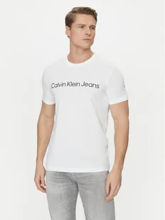 Calvin Klein Jeans T-Shirt J30J322552 Biały Slim Fit - Koszulki męskie - miniaturka - grafika 1