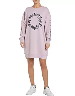 Replay Damska sukienka W9740B.000.22738, luźna sukienka, 513 różowa kwarcowa, XS - Sukienki - miniaturka - grafika 1