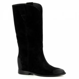 Czarne zamszowe kowbojki CARINII - Carinii - Botki damskie - miniaturka - grafika 1