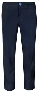 Spodnie męskie - Spodnie Garniturowe, Granatowe z Niebieskimi Przeszyciami, Eleganckie Męskie -UN SARTO - un SARTO - grafika 1