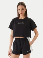 Koszulki i topy damskie - Calvin Klein Swimwear T-Shirt LV00Q61201 Czarny Relaxed Fit - miniaturka - grafika 1