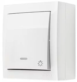 Simon Simon Aquaclick Przycisk światło z podświetleniem, 10 AX, 250 V biały ACS1L/11 ACS1L/11 - Wyłączniki światła i elektryczne - miniaturka - grafika 1