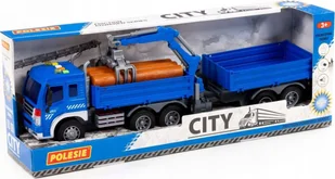 Polesie AUTO CIEZAR 50CM CITY SW/DZ NIEB PRZYCZ WADP WB4 - Samochody i pojazdy dla dzieci - miniaturka - grafika 1