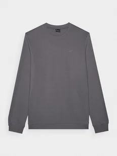 Męska bluza dresowa nierozpinana bez kaptura 4F 4FWMM00TSWSM1465 - szara - Bluzy sportowe męskie - miniaturka - grafika 1